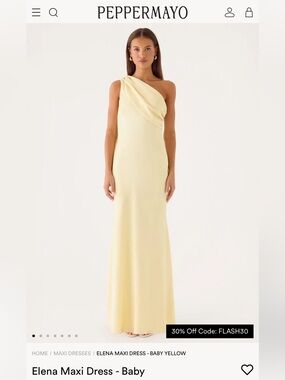 Peppermayo Elena maxi dress - yellow